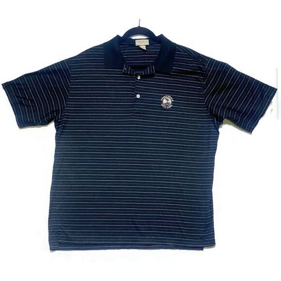 Pebble Beach Golf Links Polo Shirt Men's Large Black Short Sleeve Cotton - Picture 1 of 8